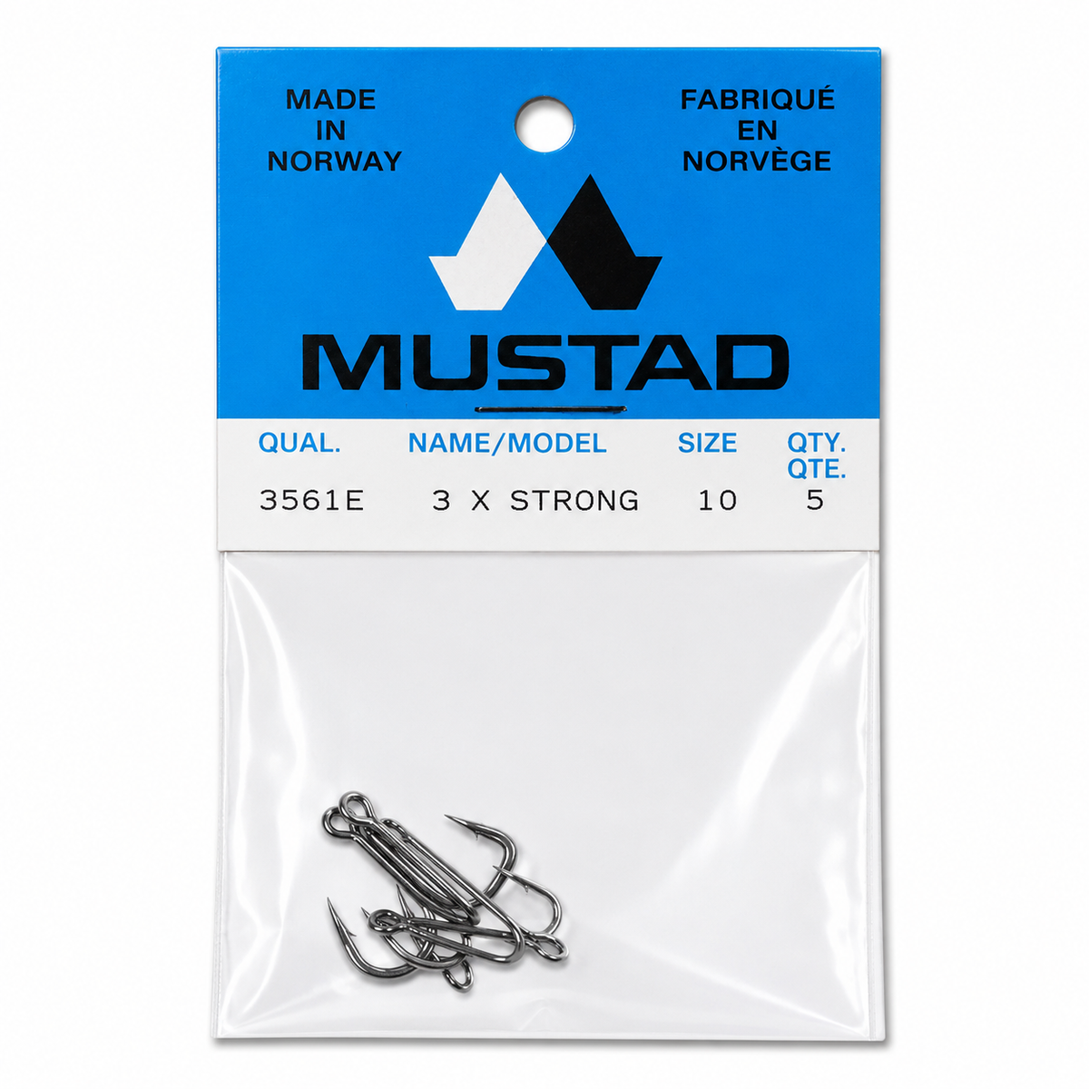 Mustad Strong Size 10 Hooks
