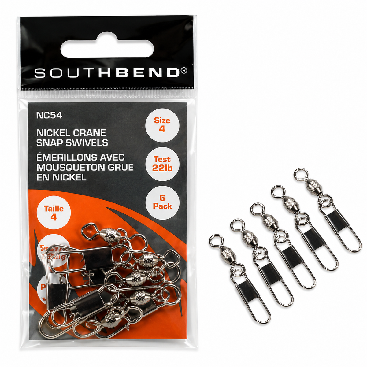 Nickel Crane Snap Swivels Size 4