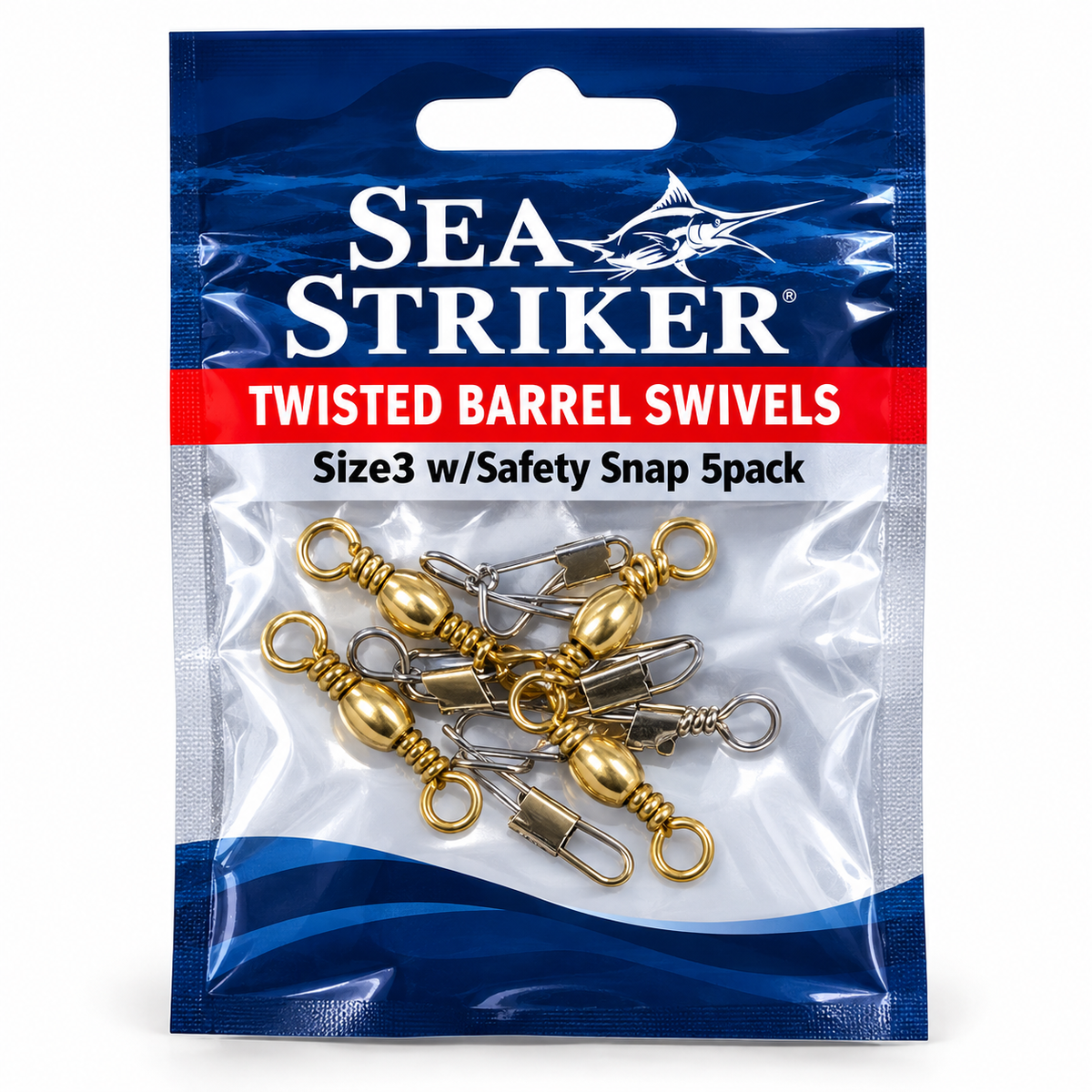 Twisted Barrel Swivels Size 12 8pk