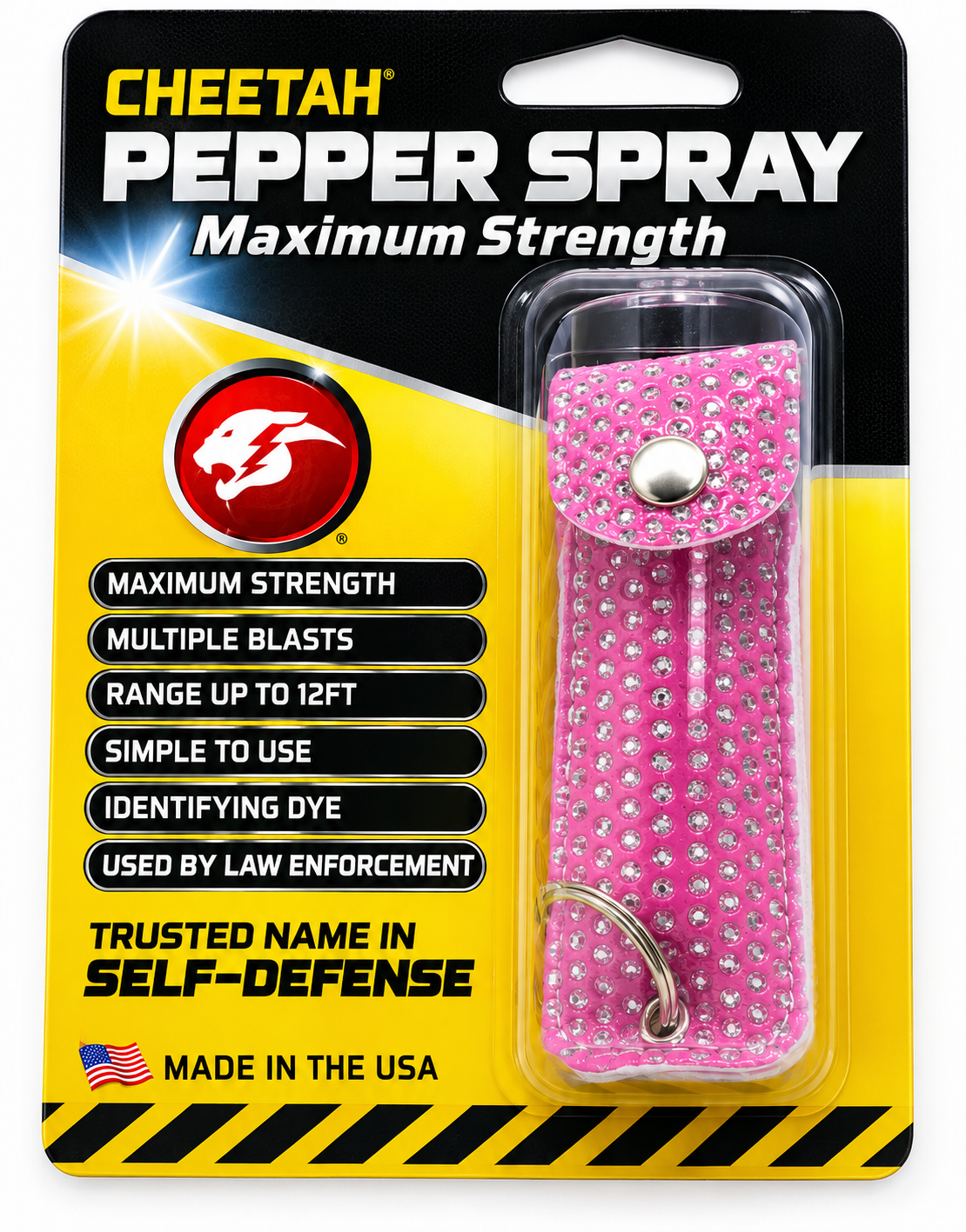 Maximum Strength Pepper Spray (Pink Bling)